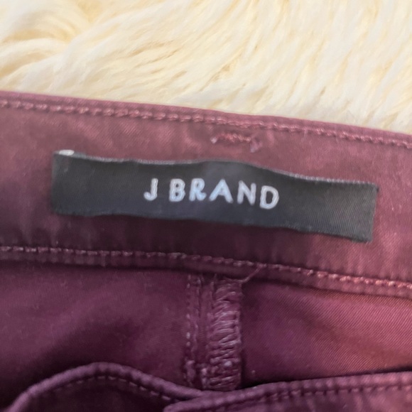 J Brand Womens Super Skinny Size:27 Deep Mulberry Jeans Stretch Faded Mid Rise - Picture 6 of 7